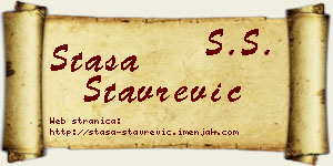 Staša Stavrević vizit kartica